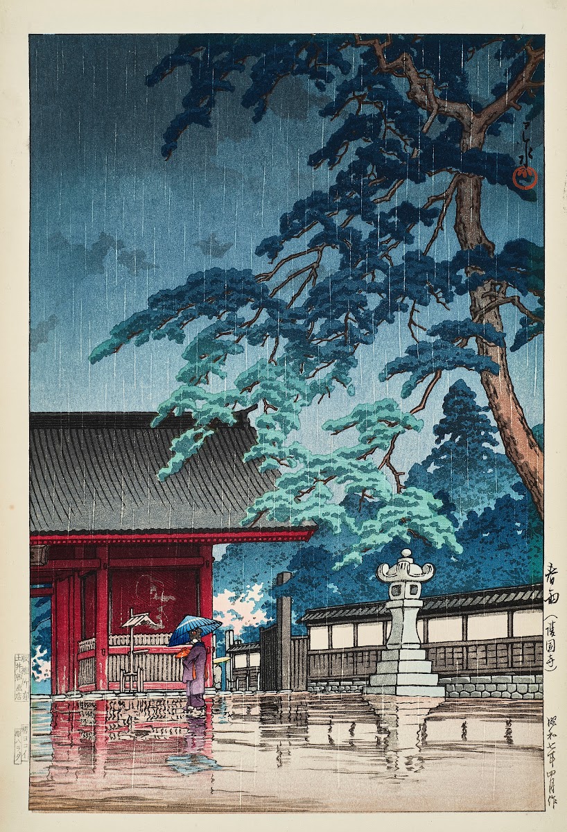 Harusame Gokokuji Spring rain at Gokokuji Temple 1932