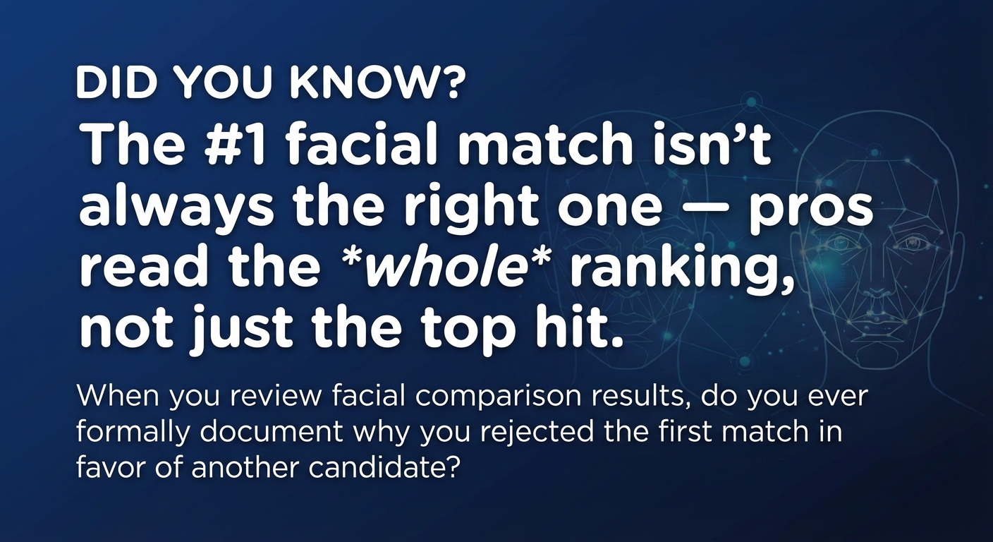 Why the #2 Facial Match Result Is Often the One That Matters