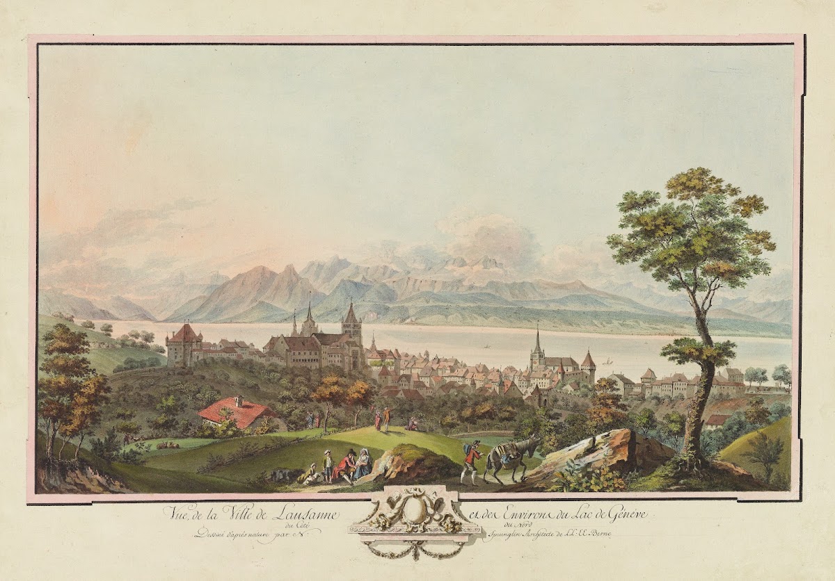 Vue de la Ville de Lausanne et des Environs du Lac de Généve du Coté du Nord