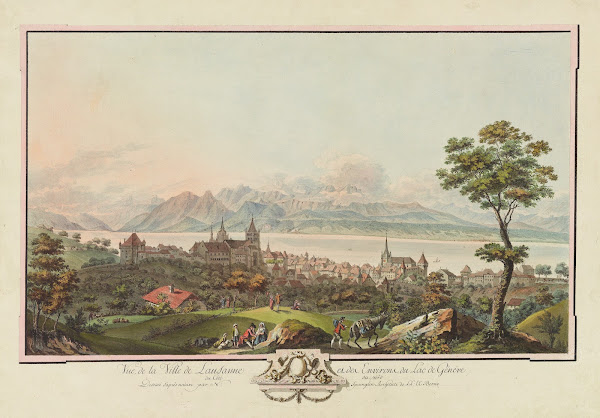 Vue de la Ville de Lausanne et des Environs du Lac de Généve du Coté du Nord