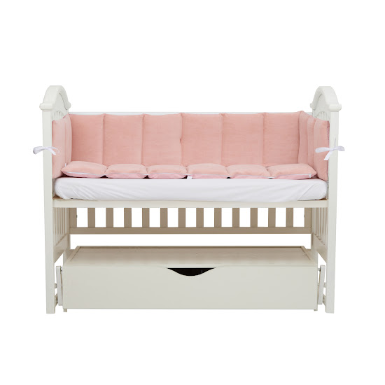 Бампер Twins Velour 360 см розовый