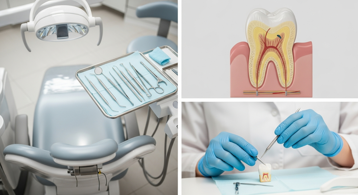 Dental illustration related to dental treatments