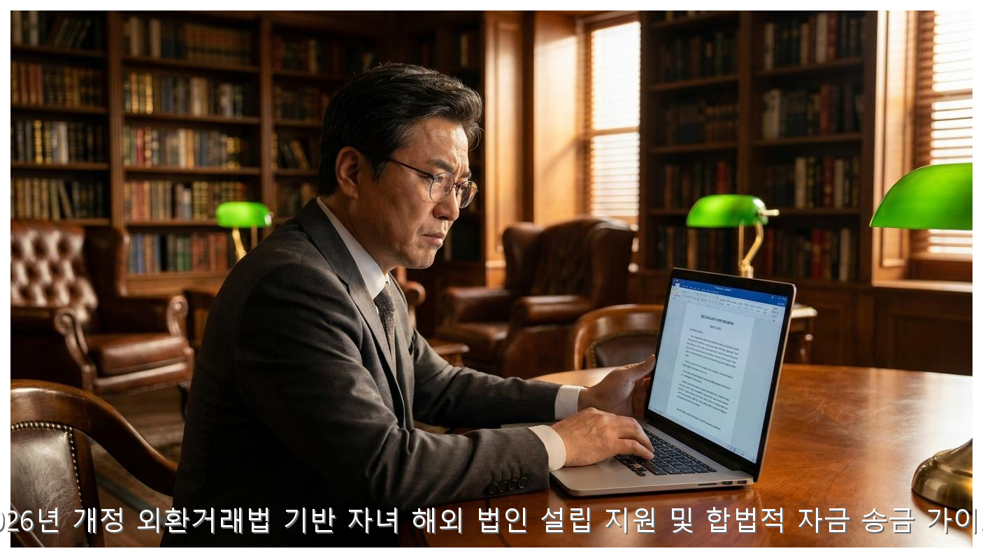 2026년 개정 외환거래법 기반 자녀 해외 법인 설립 지원 및 합법적 자금 송금 가이드 핵심 안내 및 분석 인포그래픽 (7)