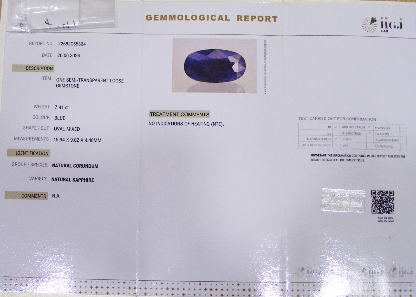 Natural Burma Blue Sapphire