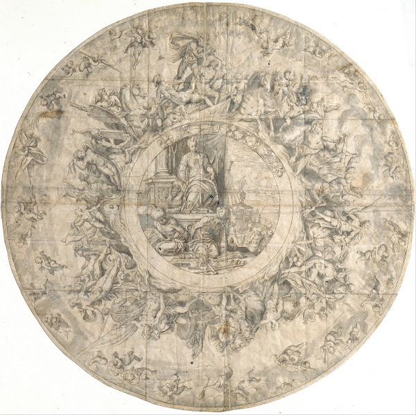 Design for an Ornamental Plate Showing the Triumph of Venice over the Turks 1595