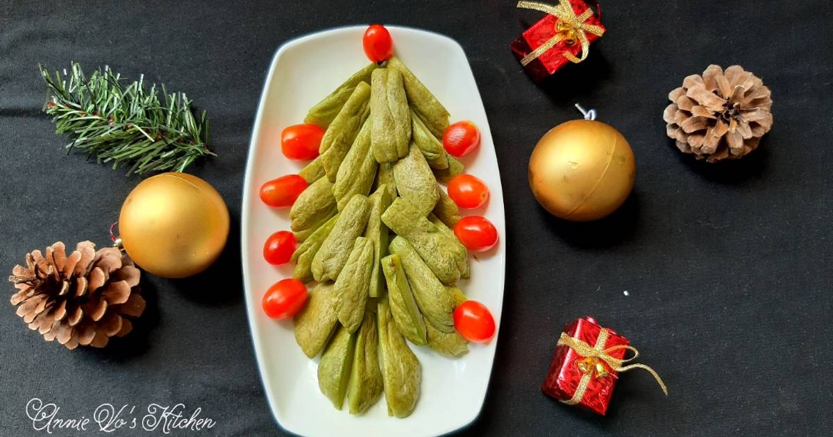 Su su luộc tạo hình cây thông Noel