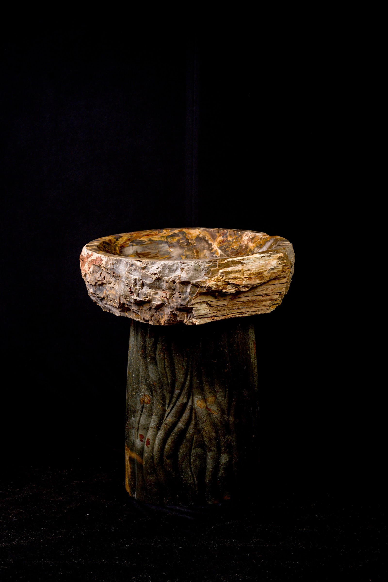 Petrified Wood Basins, studio view 10