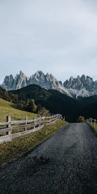 Mountain Landscape, Dolomites, Scenic Road, Nature Photography iPhone Wallpaper