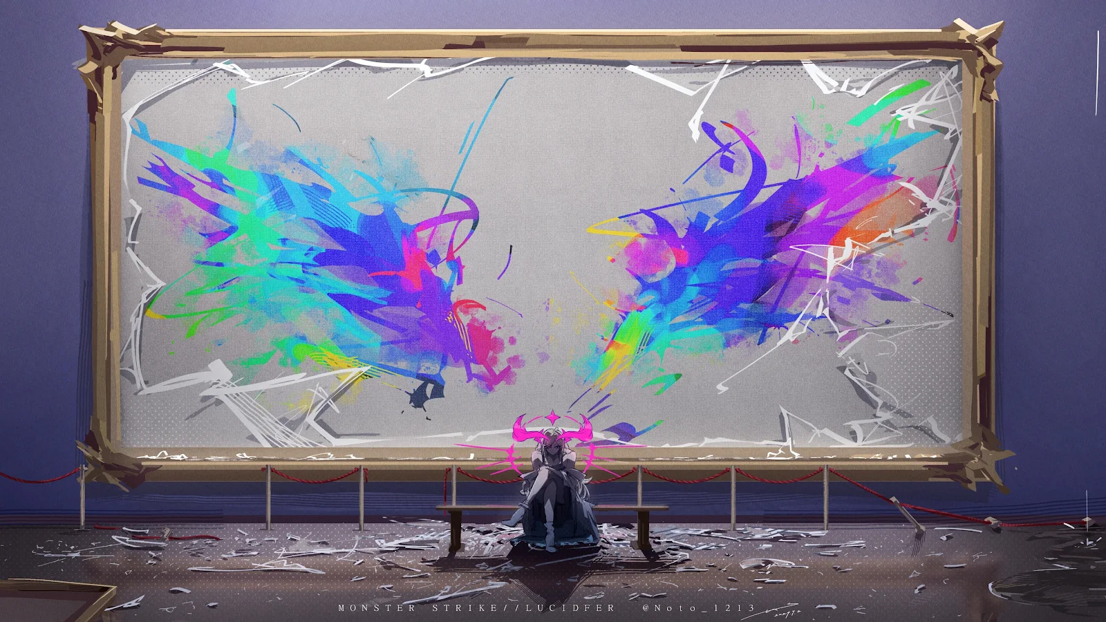 Lucidfer Viewing Shattered Gallery Art - Digital Concept Art 4K Wallpaper (3840x2160)