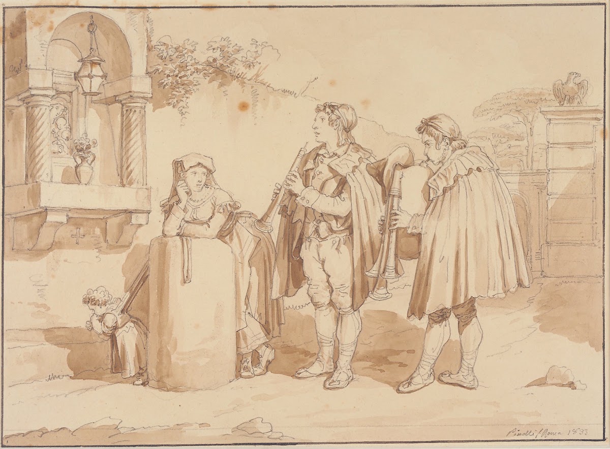 Shepherds Playing The Pastorale Before A Shrine To The Virgin On Christmas Day 1