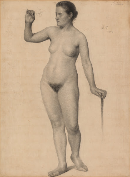 Female Nude Holding aClover 1888