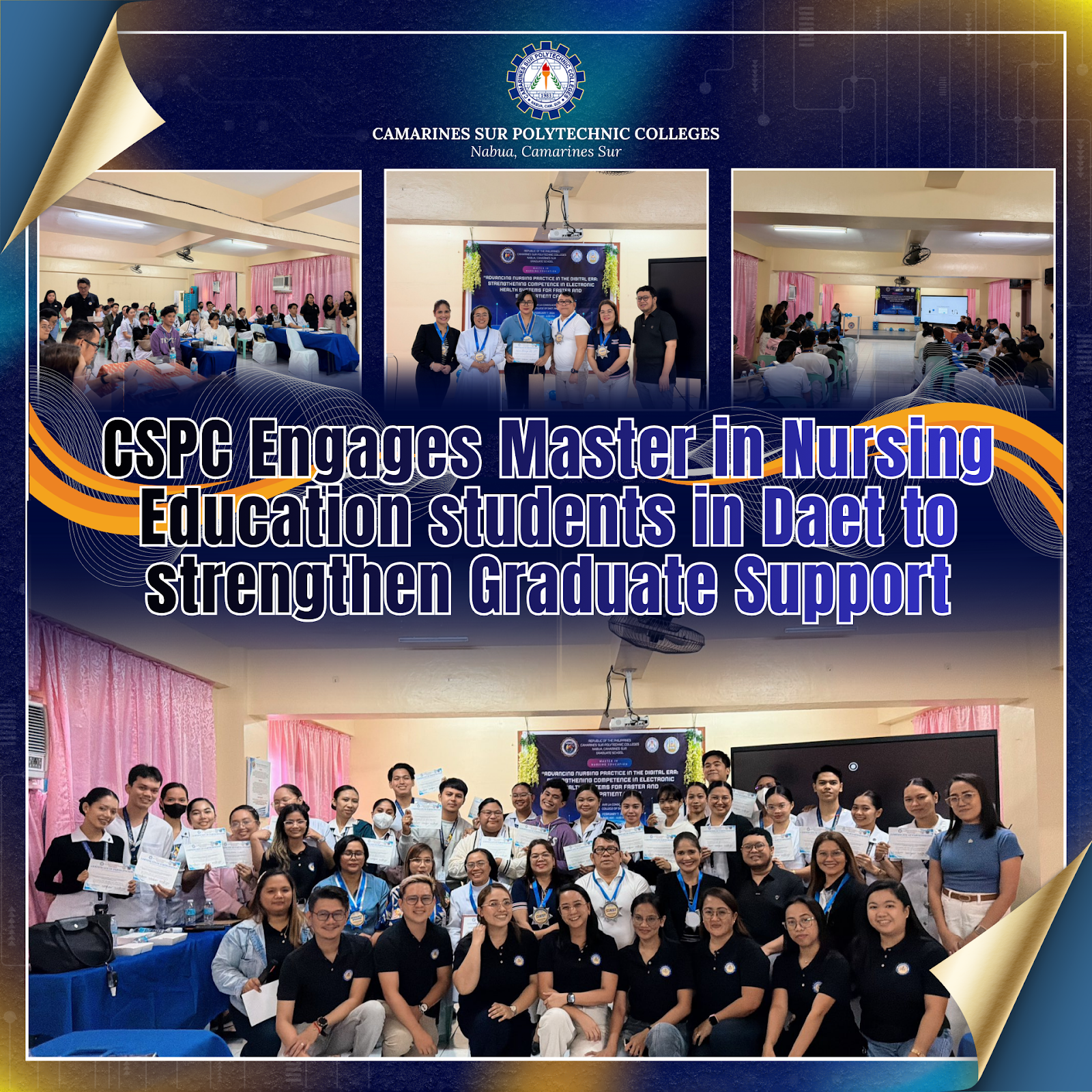 𝗖𝗦𝗣𝗖 𝗘𝗻𝗴𝗮𝗴𝗲𝘀 𝗠𝗮𝘀𝘁𝗲𝗿 𝗶𝗻 𝗡𝘂𝗿𝘀𝗶𝗻𝗴 𝗘𝗱𝘂𝗰𝗮𝘁𝗶𝗼𝗻 𝗦𝘁𝘂𝗱𝗲𝗻𝘁𝘀 𝗶𝗻 𝗗𝗮𝗲𝘁 𝘁𝗼 𝗦𝘁𝗿𝗲𝗻𝗴𝘁𝗵𝗲𝗻 𝗚𝗿𝗮𝗱𝘂𝗮𝘁𝗲 𝗦𝘂𝗽𝗽𝗼𝗿𝘁