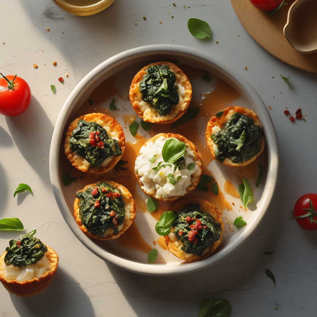 20-Minute Spinach Ricotta Bites Recipe – Irresistibly Easy Appetizer for Quick Entertaining finished