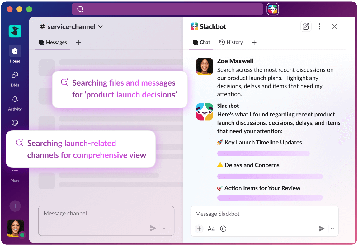 Captura de Supportguy Slack Bot
