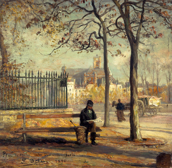 Le Quai De Lhôtel De Ville Vu De Lile De La Cité 1896
