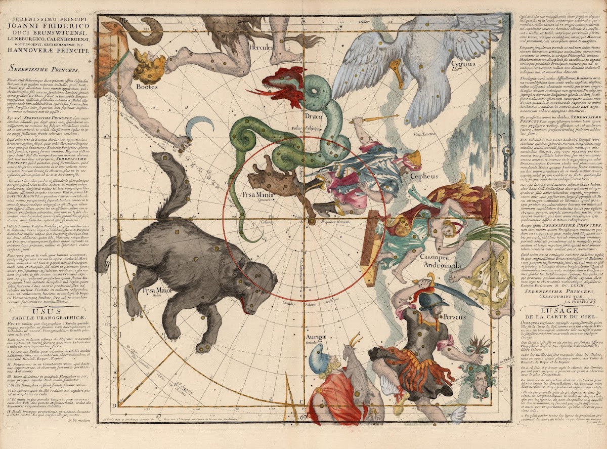 Plate 1 Ursa Major Ursa Minor Perseus and other constellations 1693