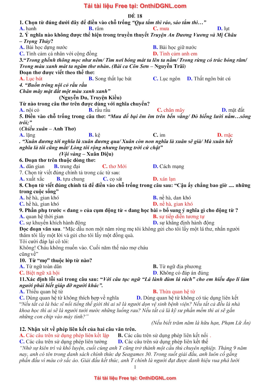 39 Đề ôn HSA - ĐỊnh tính