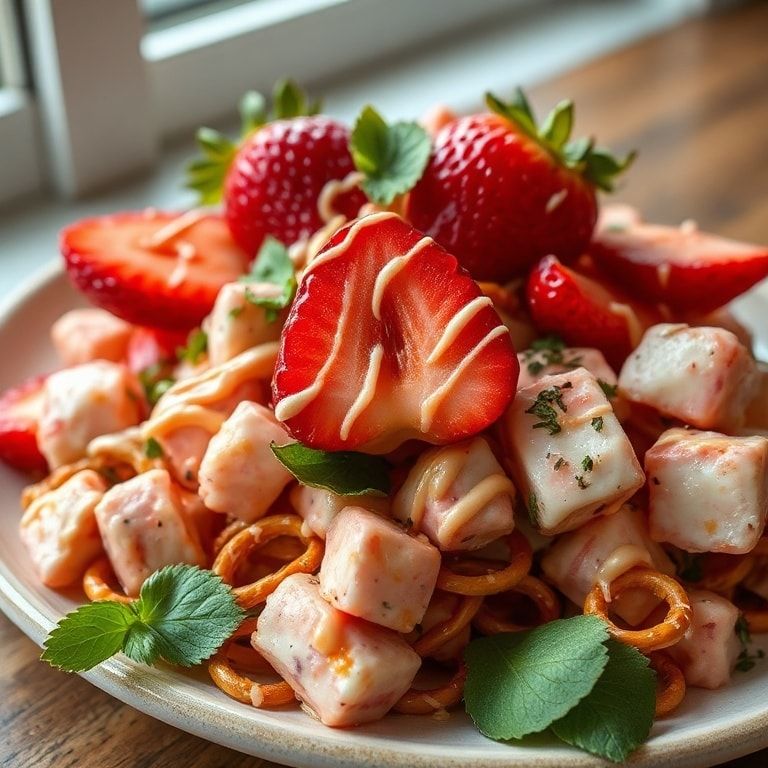 Irresistible Strawberry Pretzel Salad – Sweet & Salty Bliss: Easy Homemade Flavor Explosion finished