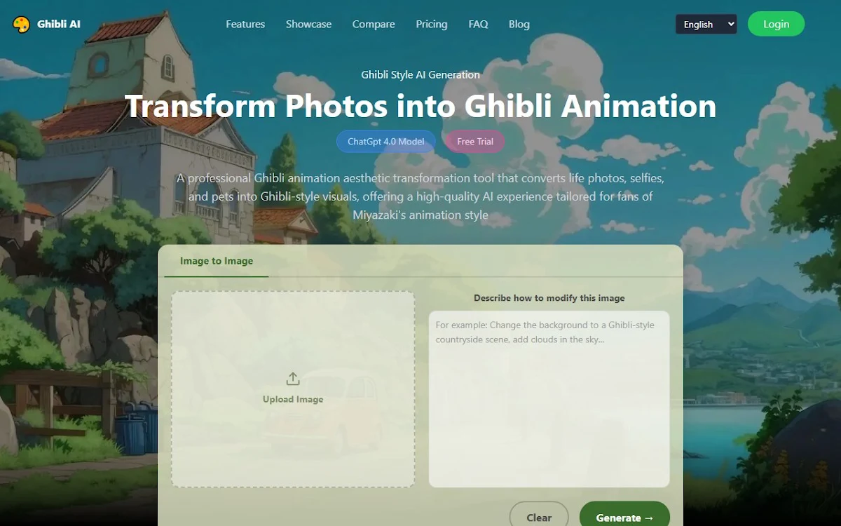 Captura de Ghibli Style Image Generator
