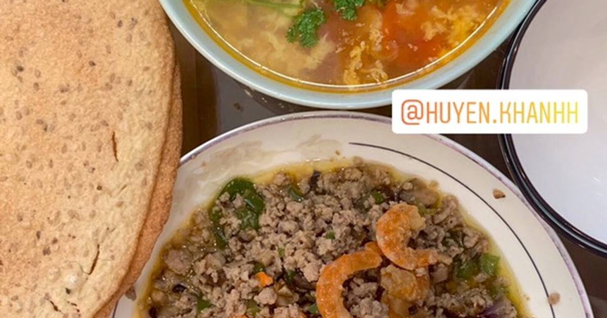 Bánh tráng xúc tôm thịt ớt xanh 🍤🌮