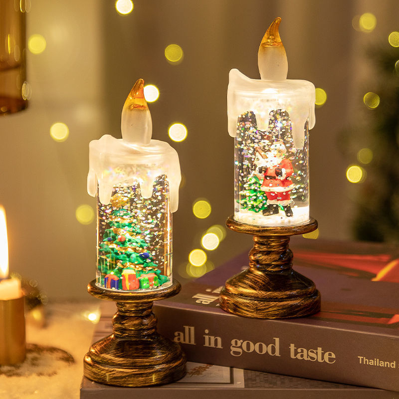 LED Christmas candle with lighting effect, table decoration