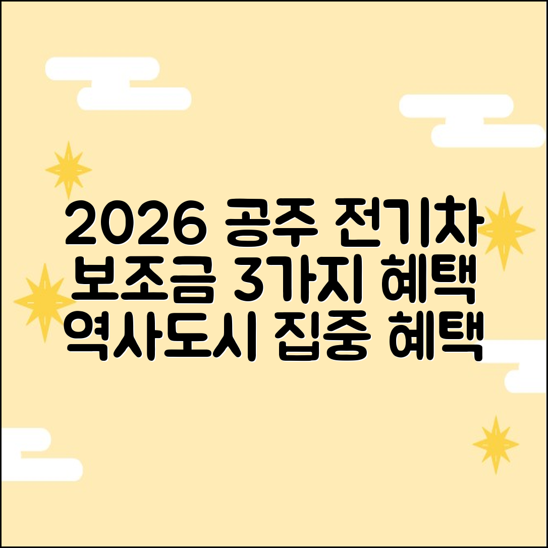 2026 공주 전기차 보조금: 역사도시 혜택 3가지