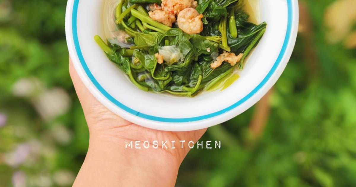 Canh rau lang nấu tôm nõn