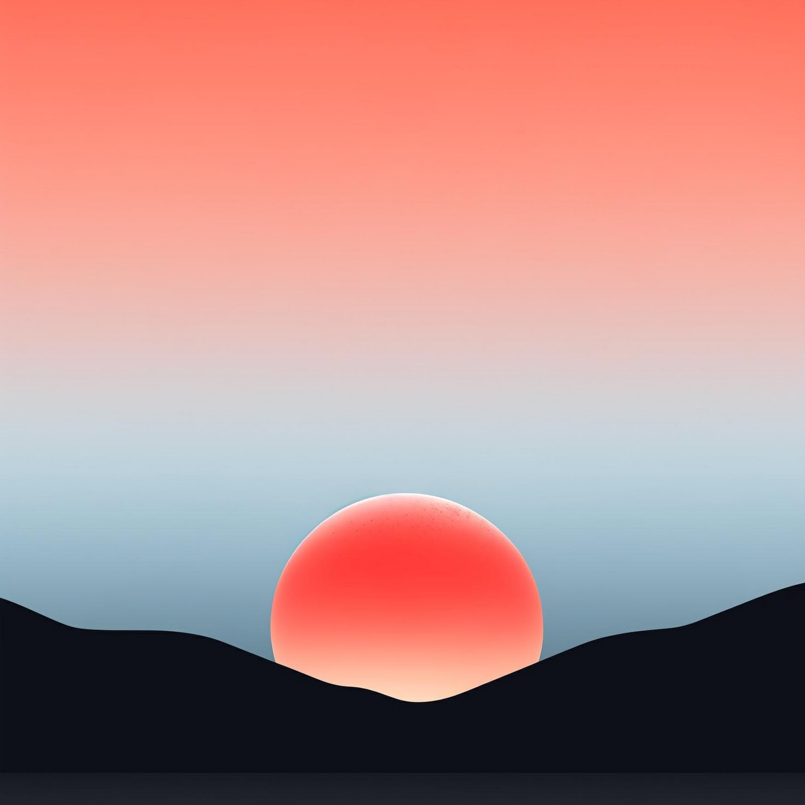 Download Minimalist Red Sunset over Water 2K iPhone