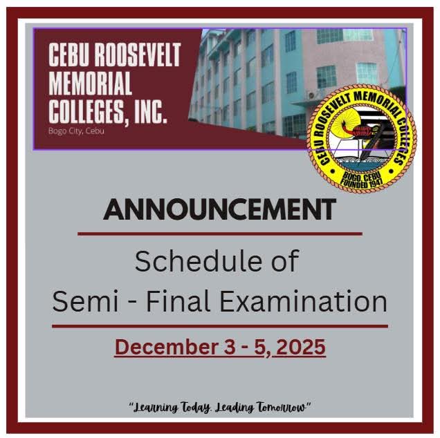 Schedule of Semi-Final Examination