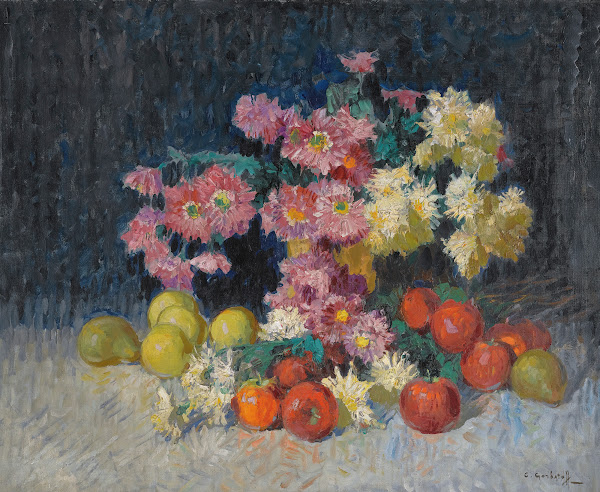 Still Life With Flowers And Fruit