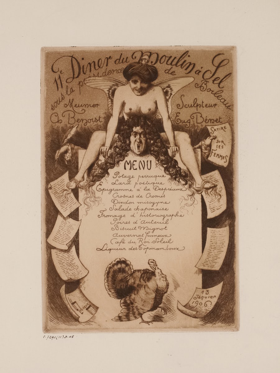 11e dîner du Moulin à Sel le 13 janvier 1906 sous la présidence de Boileau 1906