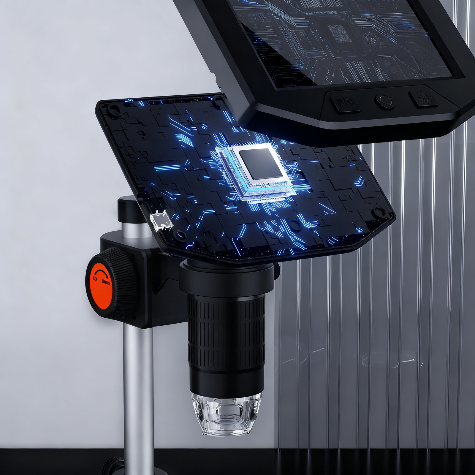 Digital microscope, 1600x magnification, USB operation