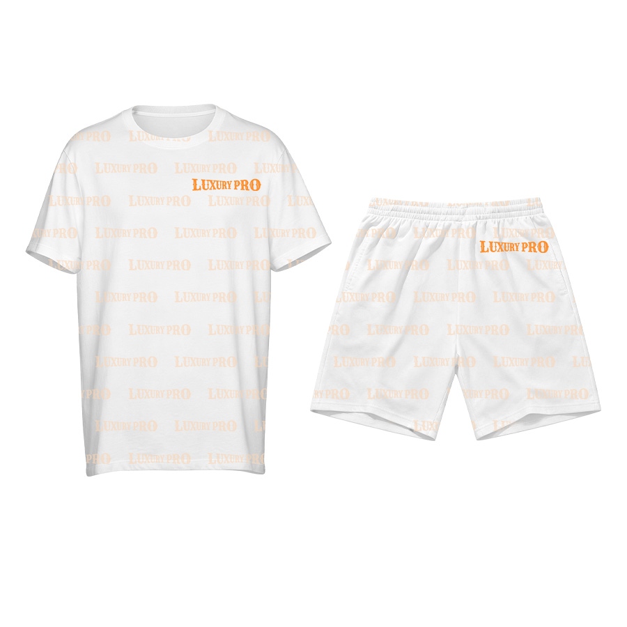 AOP Oversized Short‑Sleeve & Shorts Set‑300G Air Layer