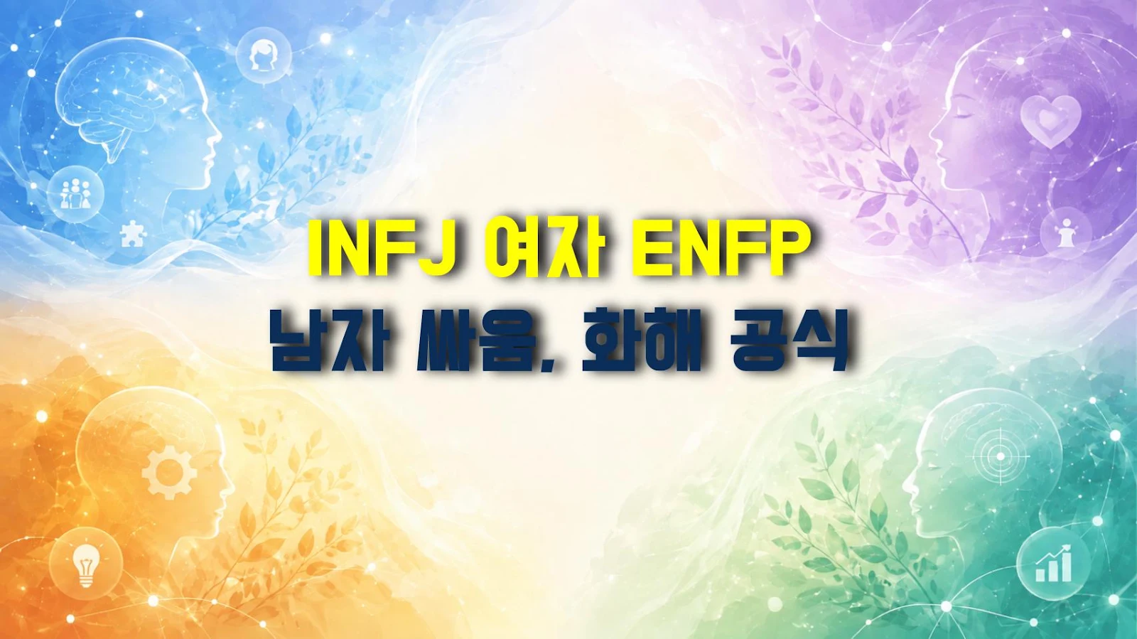 INFJ 여자 ENFP 남자 싸움, 화해 공식