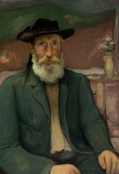 Self portrait in a Breton hat 1912