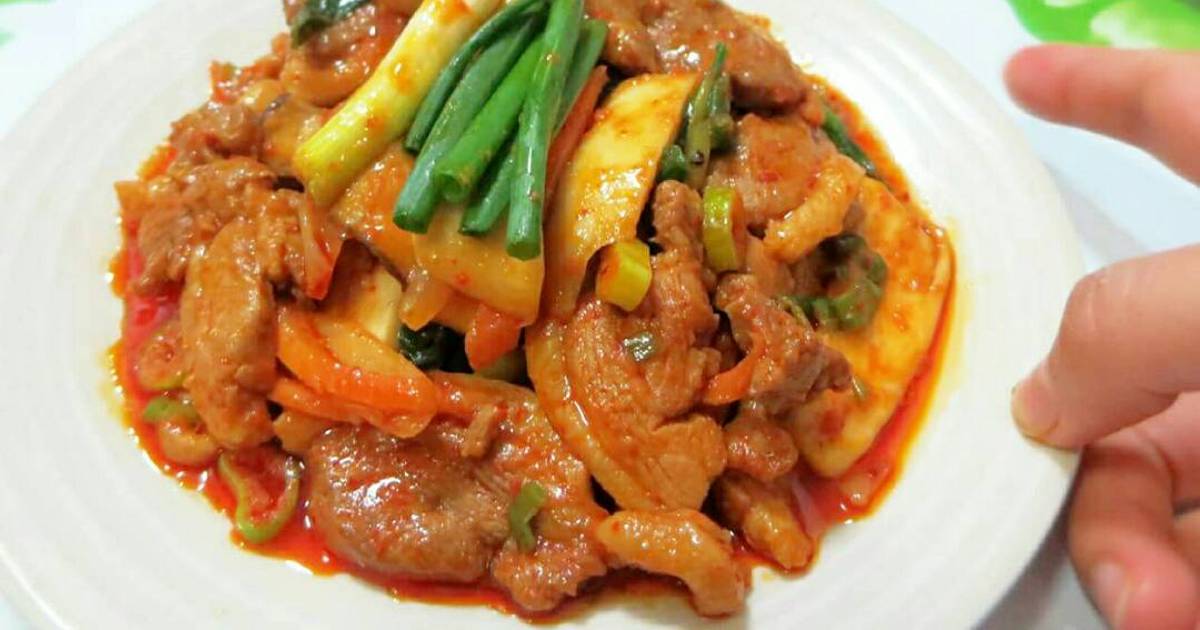 Vịt xào cay 오리불고기