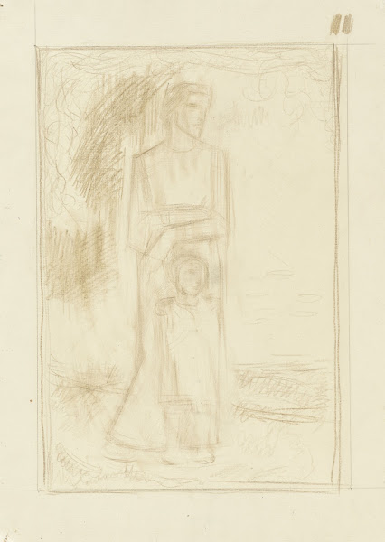 Staande Vrouw En Kind In Een Landschap 1878   1938