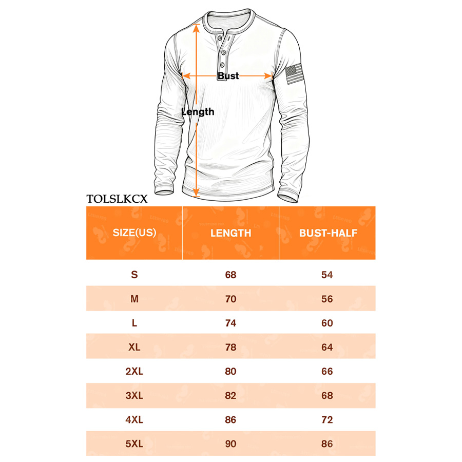 AOP TOL Three Button Long Sleeve