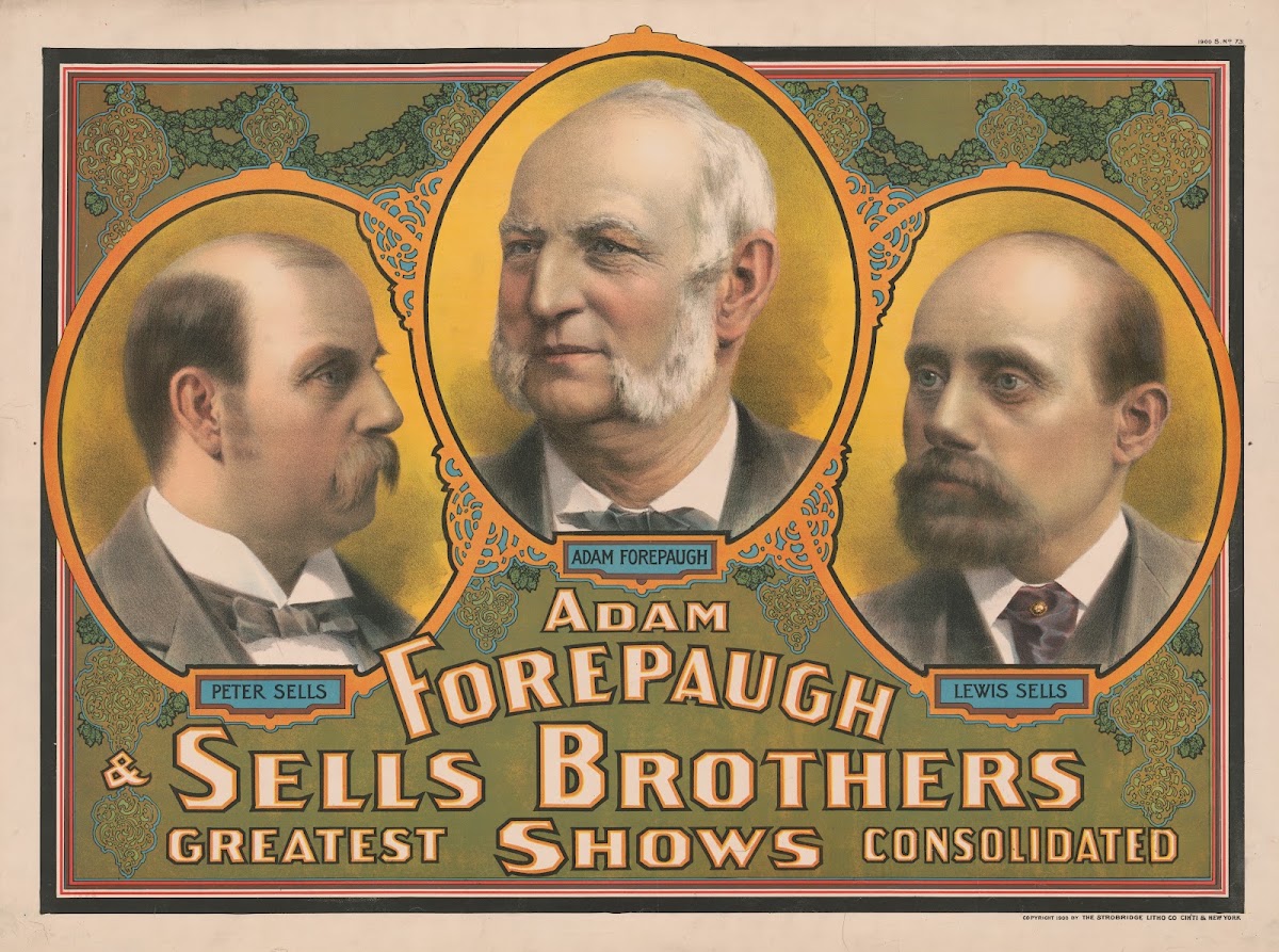 Adam Forepaugh  Sells Brothers great shows consolidated 1900