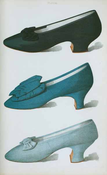 Deep rich purple satin shoe with bow made by Meier of Paris English shoe of brig