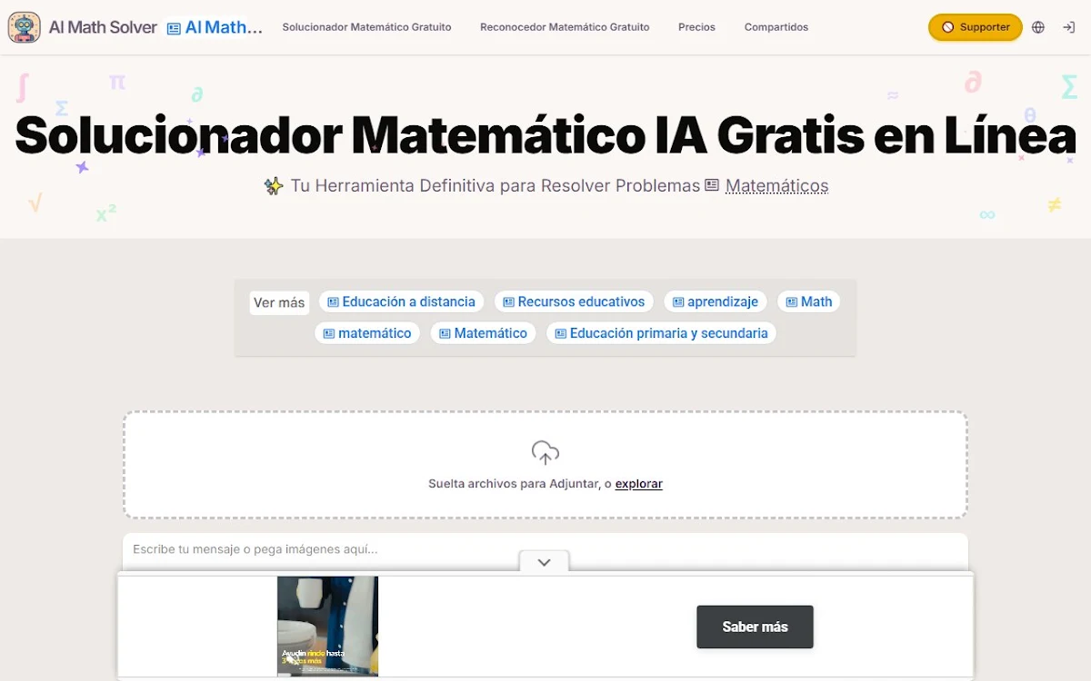 Captura de AI Math Solver