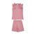 Children's summer suit for girls Twins Ego (T-shirt and shorts) 80s pink