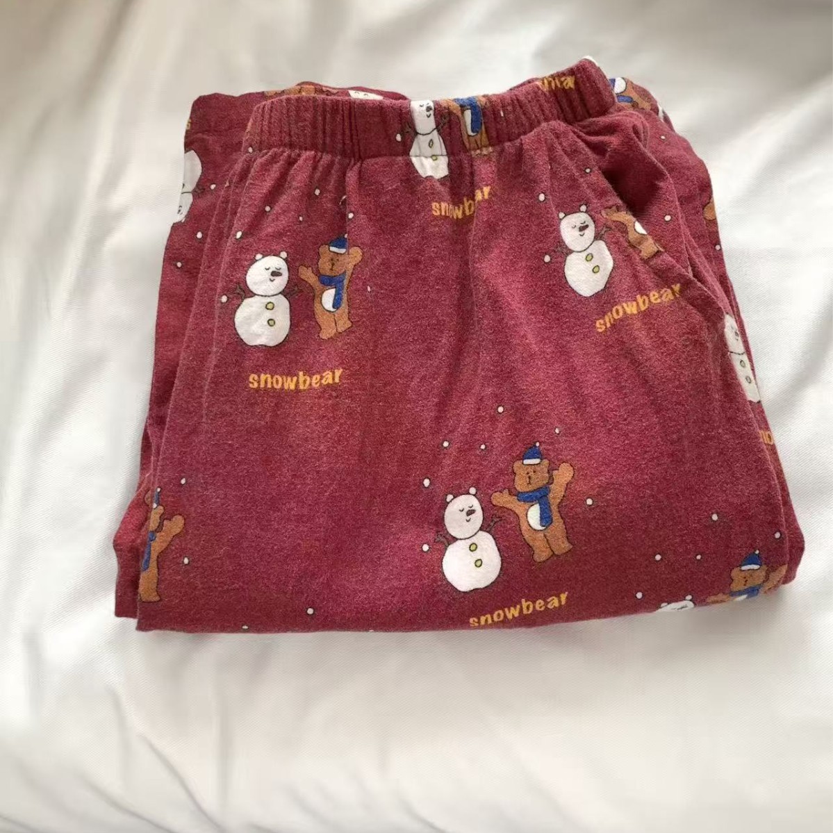 Women's Pajama Set, Flannel Look, Long Sleeve, with Christmas Motif