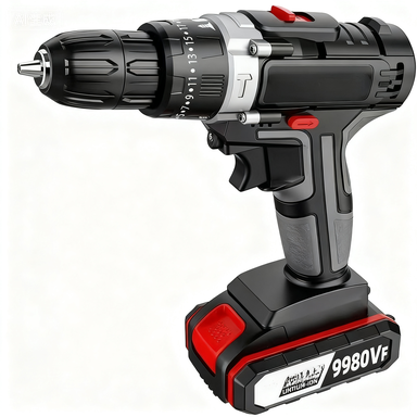 Portable Impact Drill Pistol Multifunctional Electric Screwdriver + 1 charger 1 battery