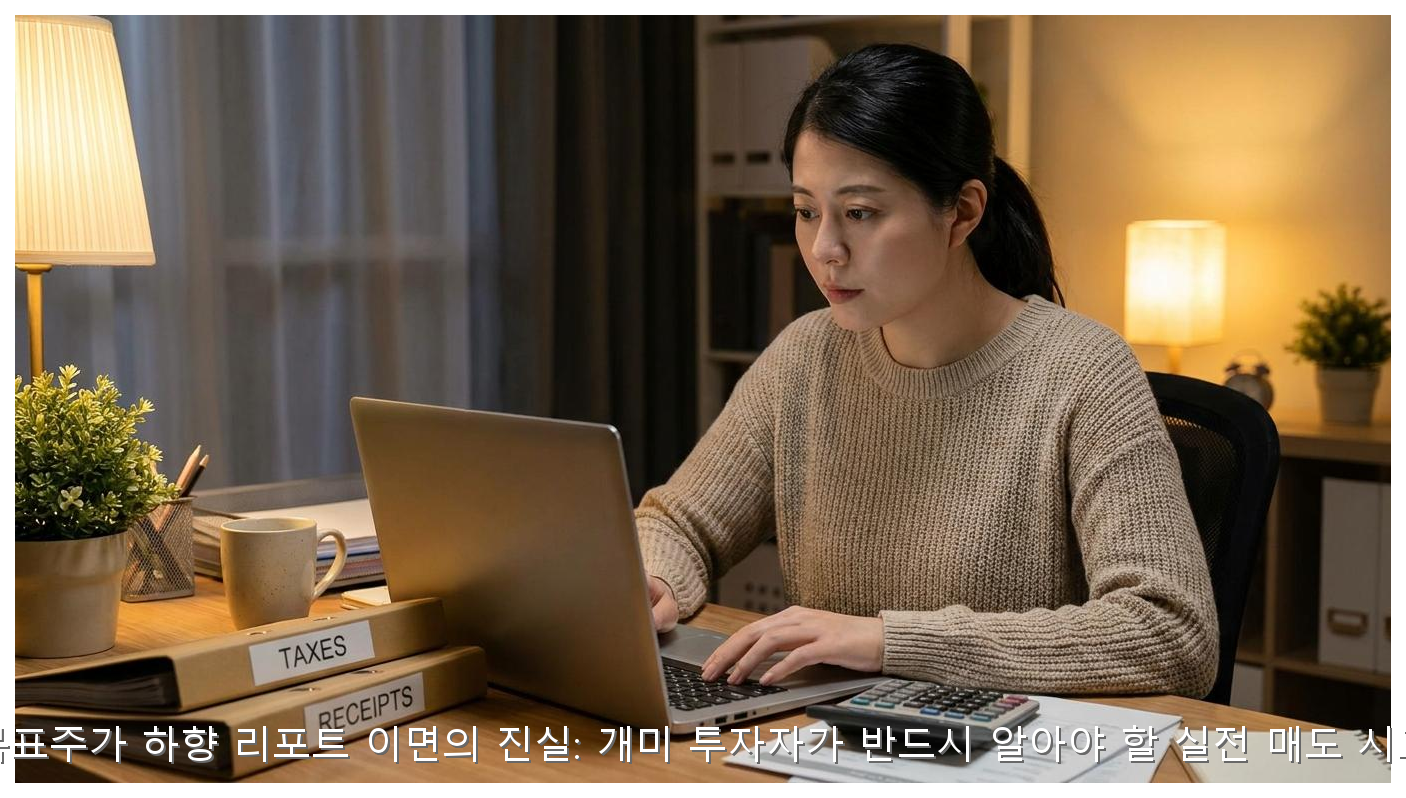증권사 목표가 하향 리포트와 개미 투자자 실전 매도 시그널 핵심 안내 및 분석 인포그래픽 (8)