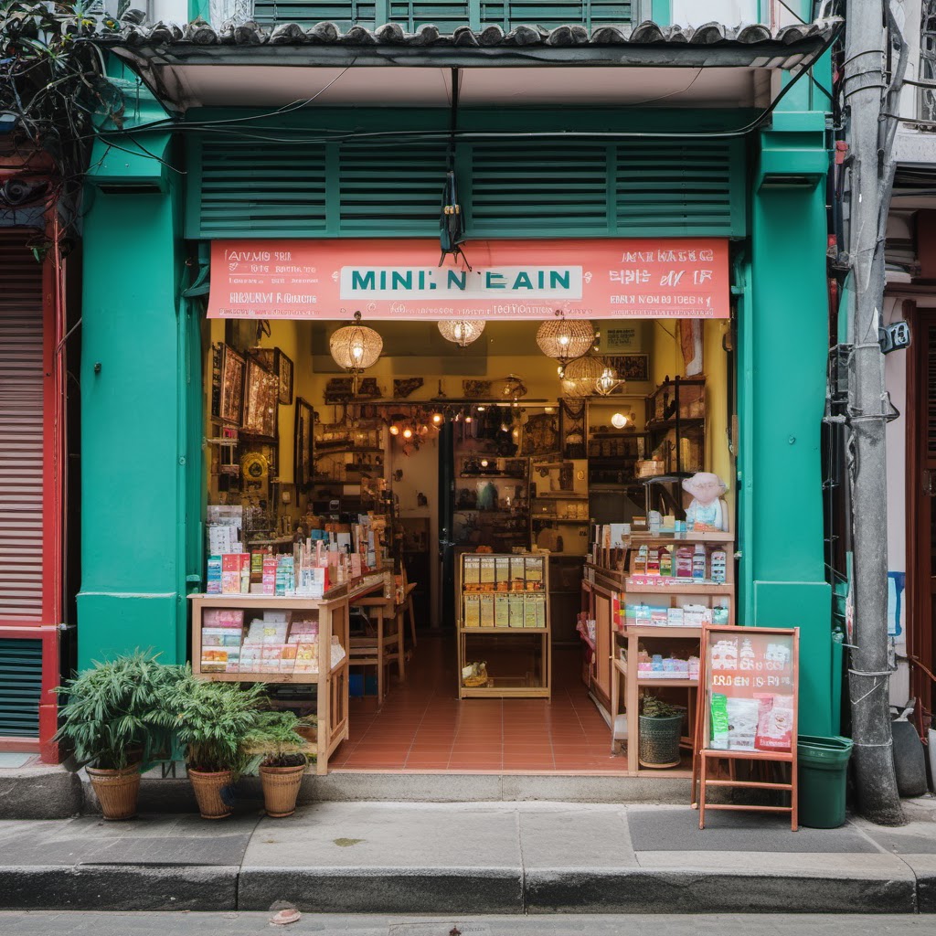 Hình minh họa: Khung cảnh cửa hàng và quy trình kinh doanh
