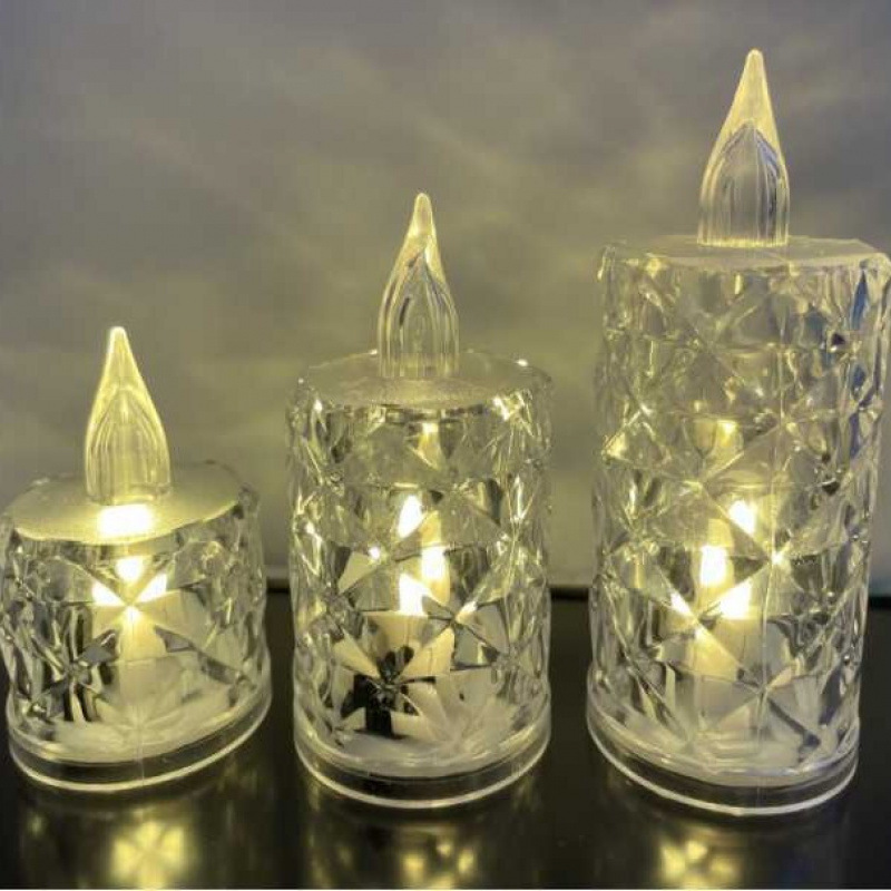 LED Decorative Candle with Crystal Look