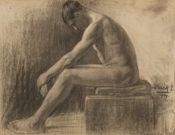 Study of a Seated Man 1909