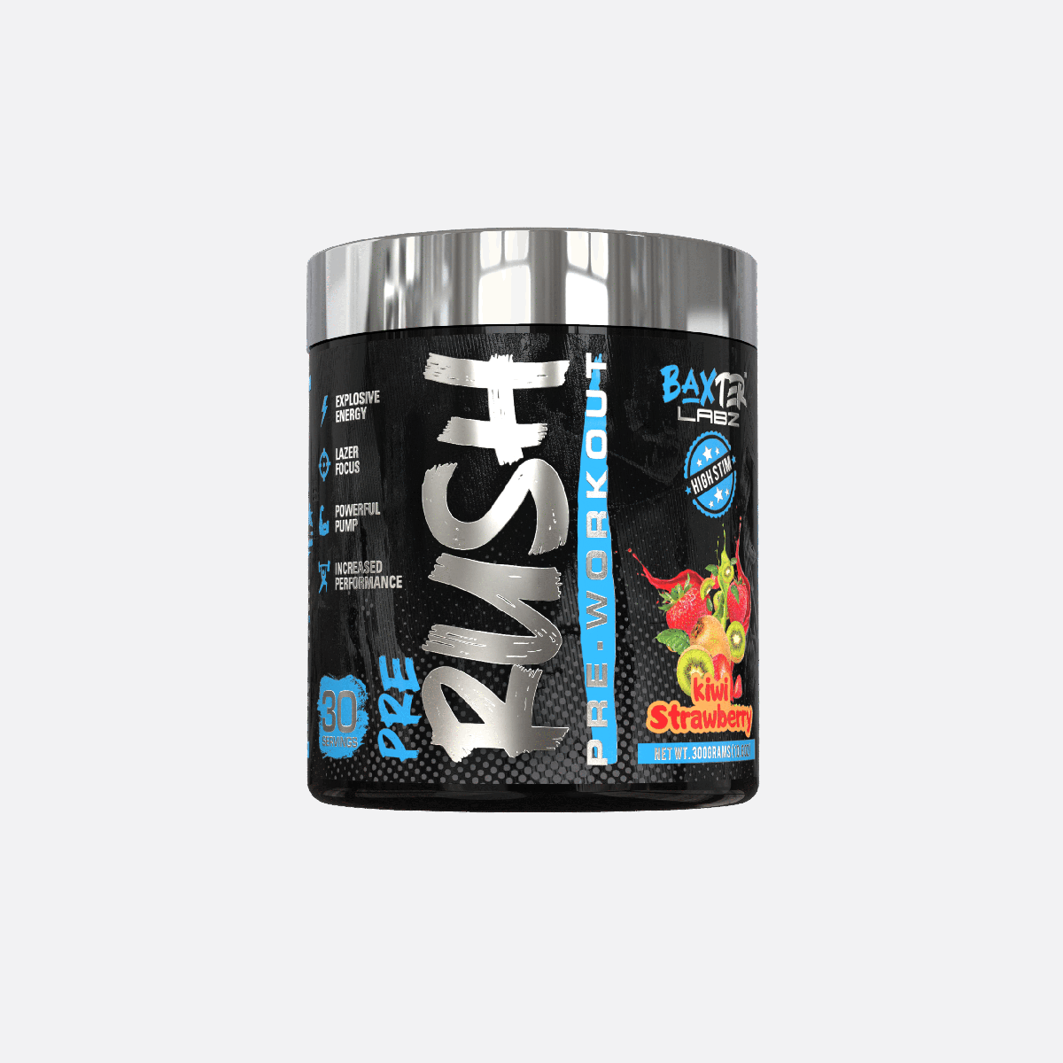 Baxter Labz Rush Pre-Workout — Kiwi Strawberry, 300g
