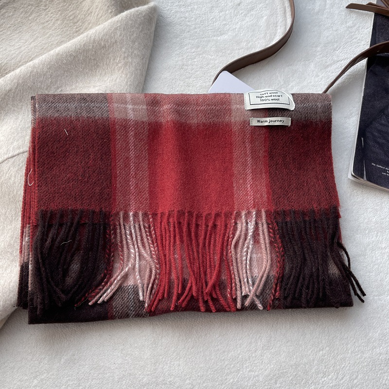 Classic Wool Scarf, 100% Wool, 180x30 cm